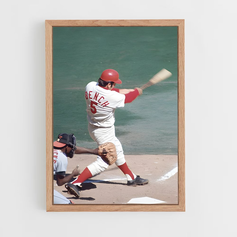 Poster Johnny de bench – affiche Baseball (vue 4)